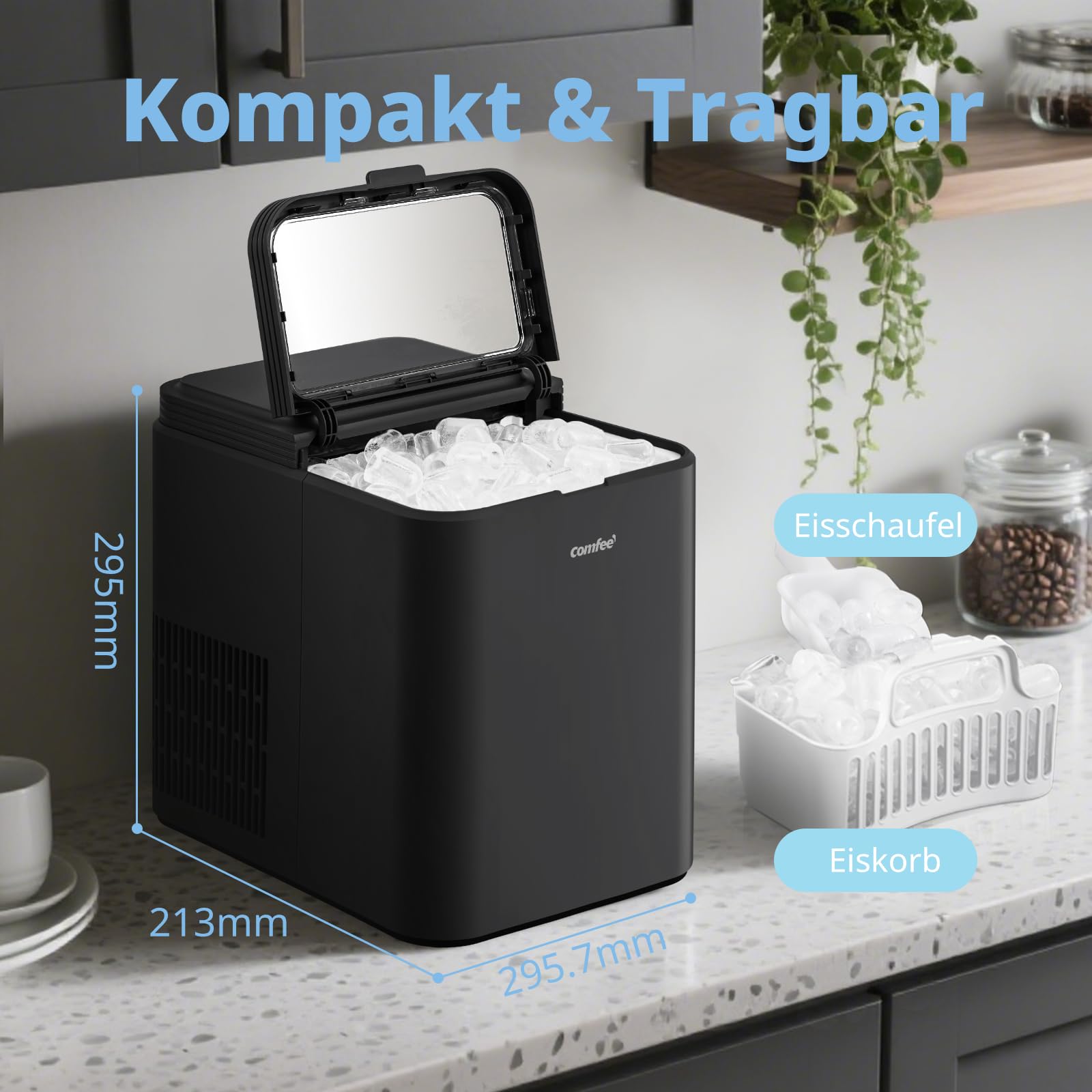 comfee-eisw-rfelmaschine-ice-maker-12-kg-24h-mit-selbstreinigung image 3