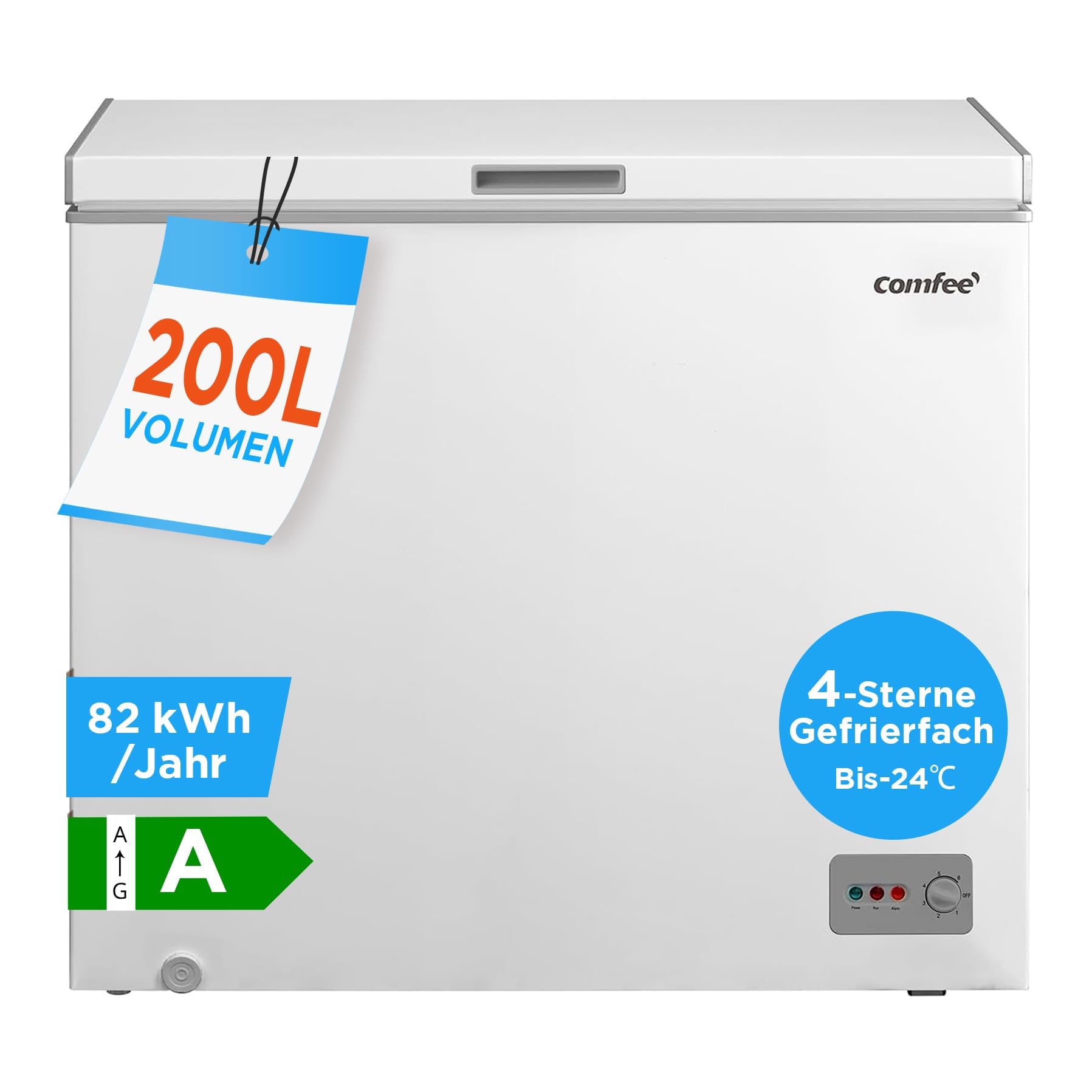 comfee-rcc-series-200l-gefriertruhe-freistehend-energieklasse-a image 1