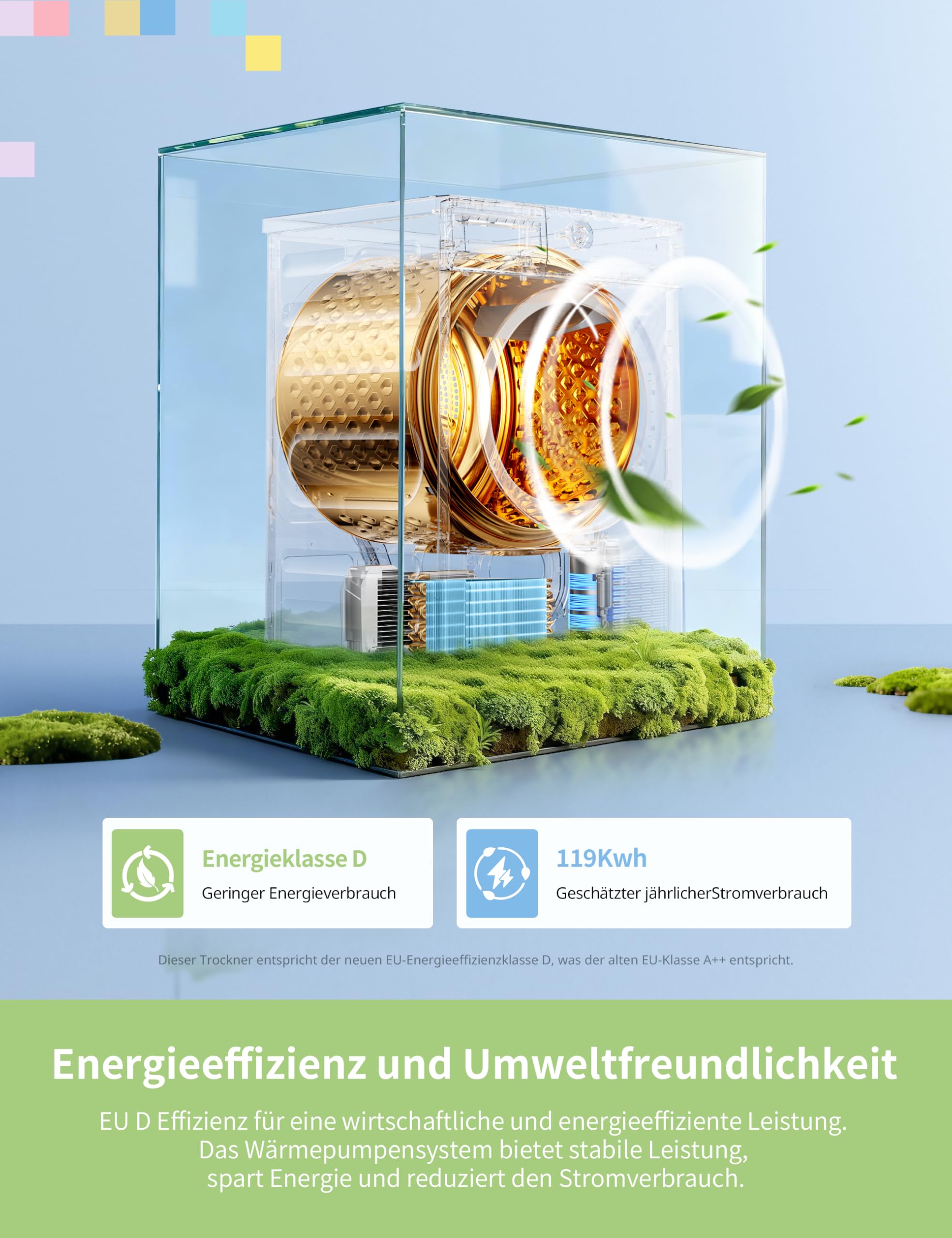 comfee-cd08ehp05w-w-rmepumpentrockner-8-kg-energieklasse-d-wei image 4