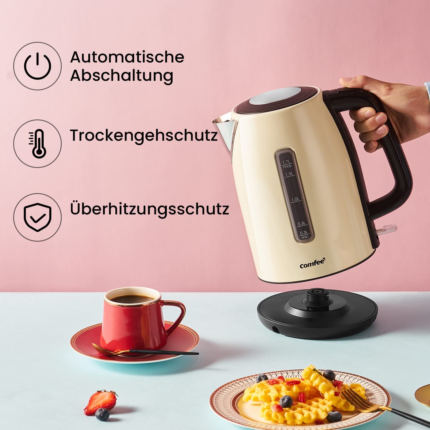 comfee-wasserkocher-1-7l-edelstahl-2200w-kabellos-mit-abschaltautomatik image 5
