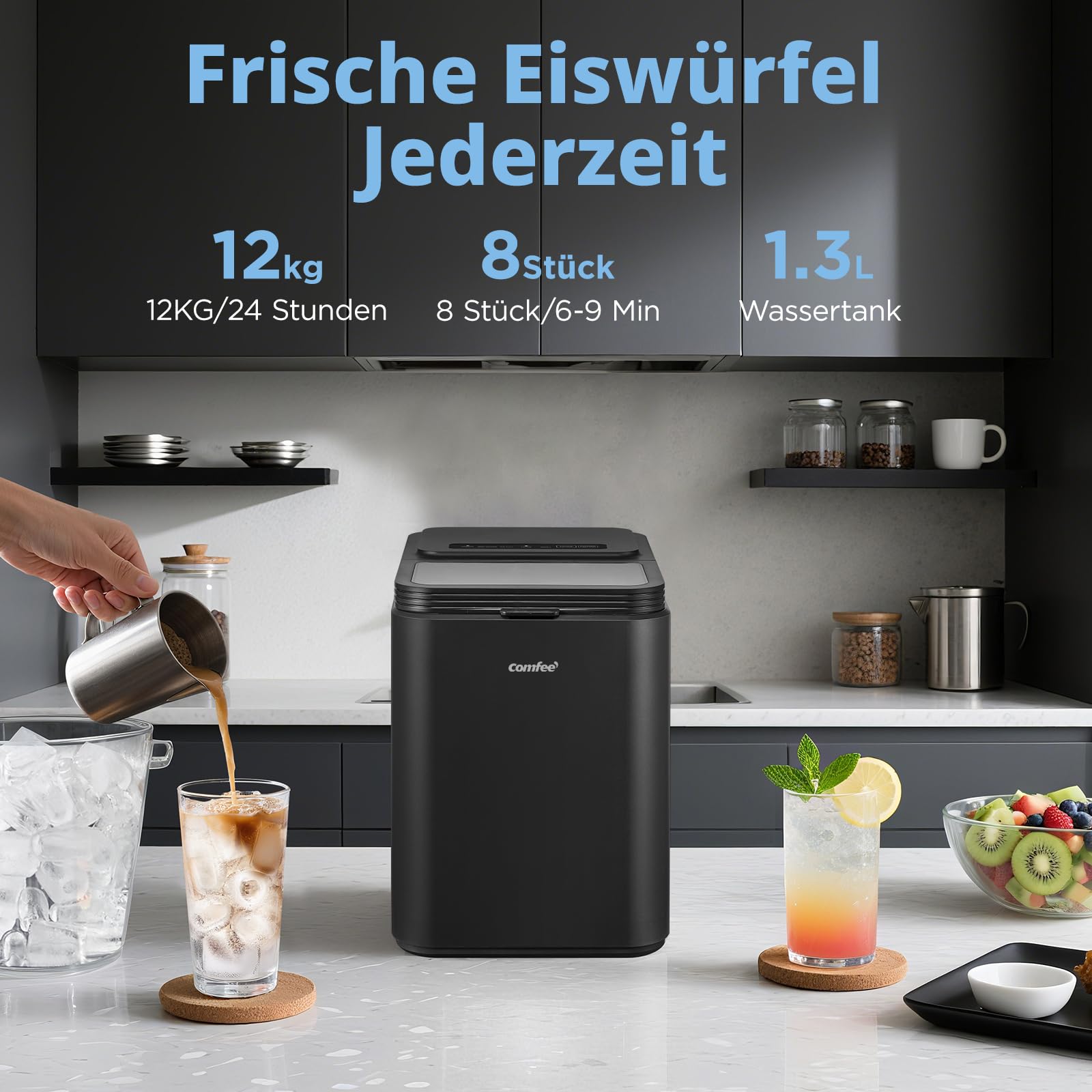 comfee-eisw-rfelmaschine-ice-maker-12-kg-24h-mit-selbstreinigung image 2