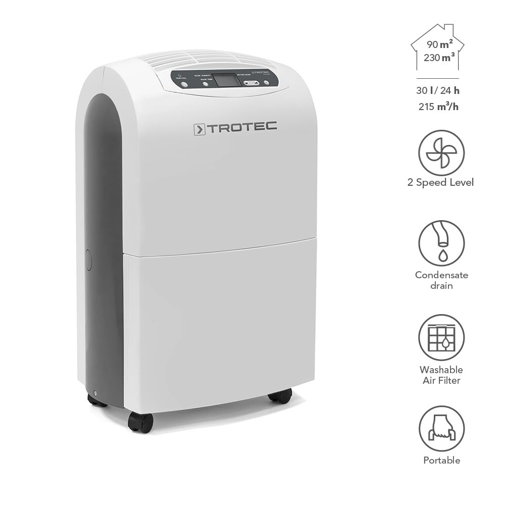 trotec-ttk-100-e-luftentfeuchter-30l-tag-f-r-r-ume-bis-90m image 2
