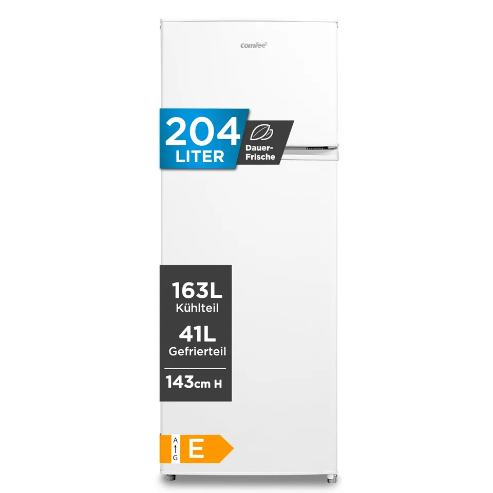 comfee-rct284wh2a-k-hl-gefrierkombination-204l-143-cm-wei image 1