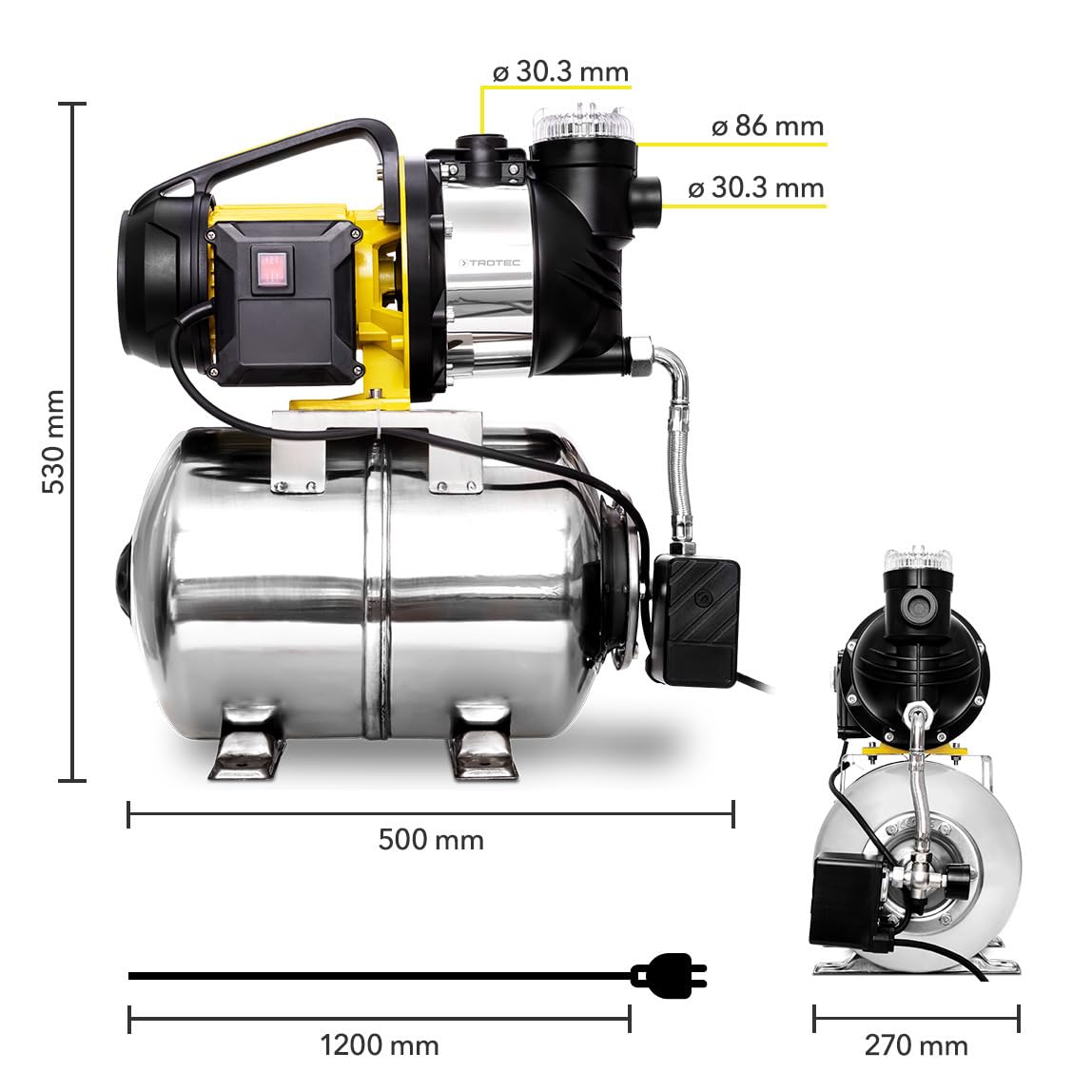 trotec-tdw-4800-esf-hauswasserwerk-mit-filter-4800-l-h-1300-w-30-m image 8