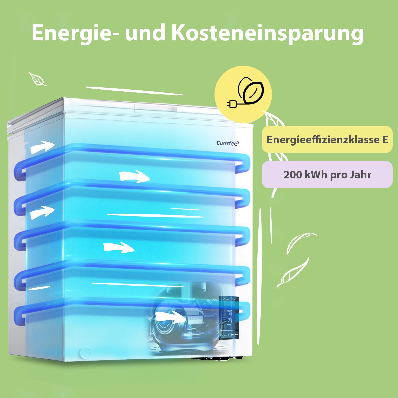 comfee-rcc199wh2-e-gefriertruhe-198-l-wei-85-cm image 7