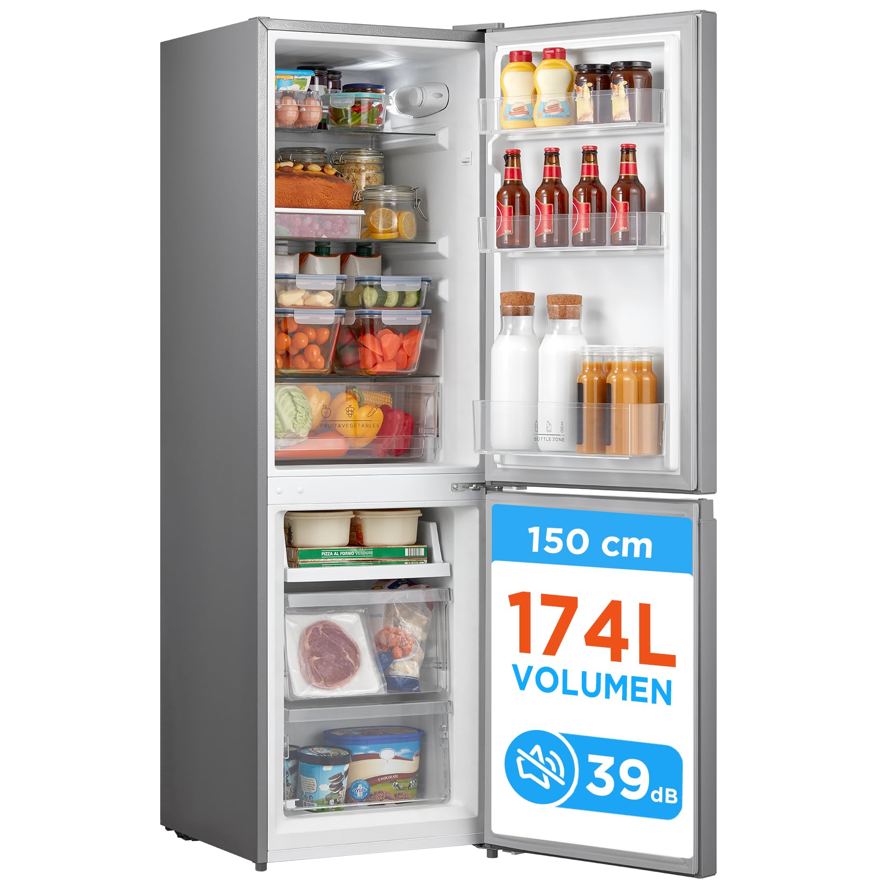 comfee-k-hl-gefrierkombination-174-l-150-cm-low-frost-38-db-klasse-e image 1